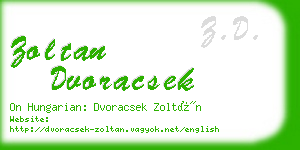 zoltan dvoracsek business card